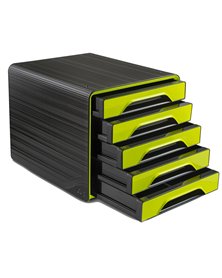 Cassettiera 5 cassetti standard nero/verde anice 7-111 Smoove Cep