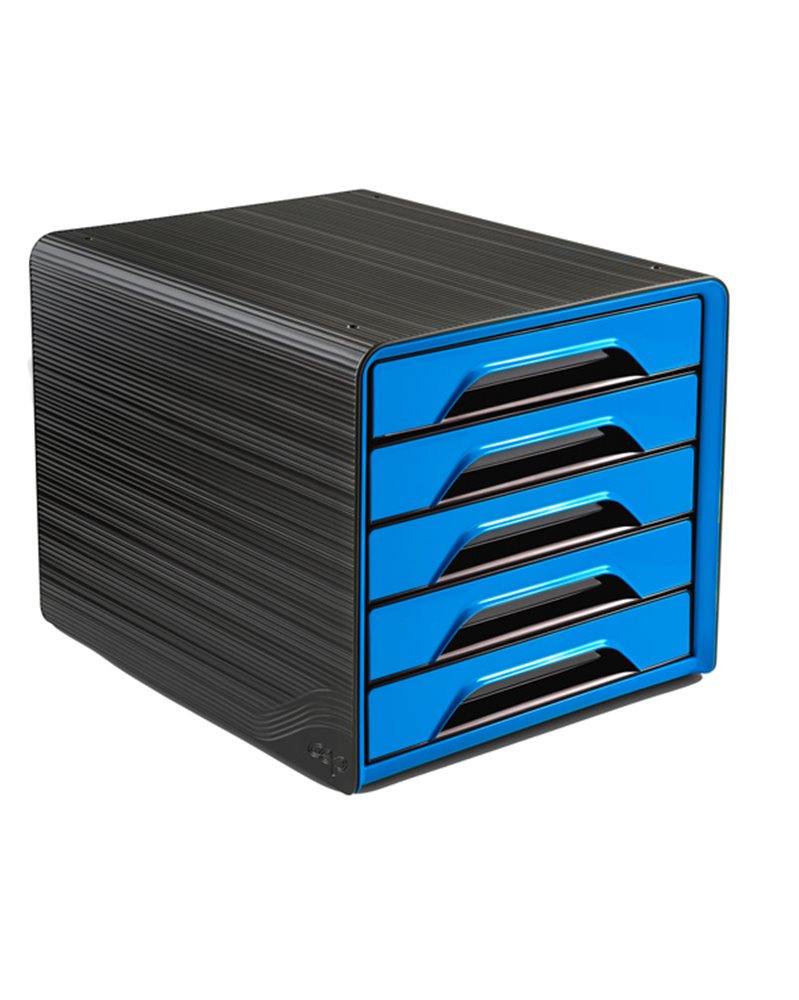 Cassettiera 5 cassetti standard nero/blu oceano 7-111 Smoove Cep