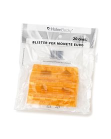Blister 20 Portamonete in PVC 20cent arancio