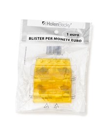 Blister 20 Portamonete in PVC 1euro giallo