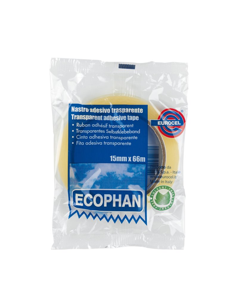 Nastro adesivo Ecophan 19mmx66mt in caramella Eurocel Nastro adesivo Ecophan 19mmx66mt in caramella Eurocel