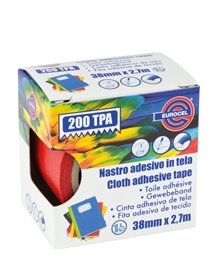 Nastro adesivo telato TPA rosso 200 38mmx2,7mt Eurocel