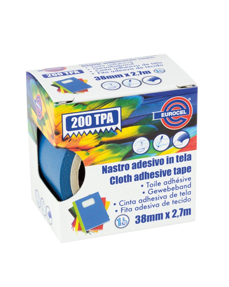 Nastro adesivo telato TPA blu 200 38mmx2,7mt Eurocel