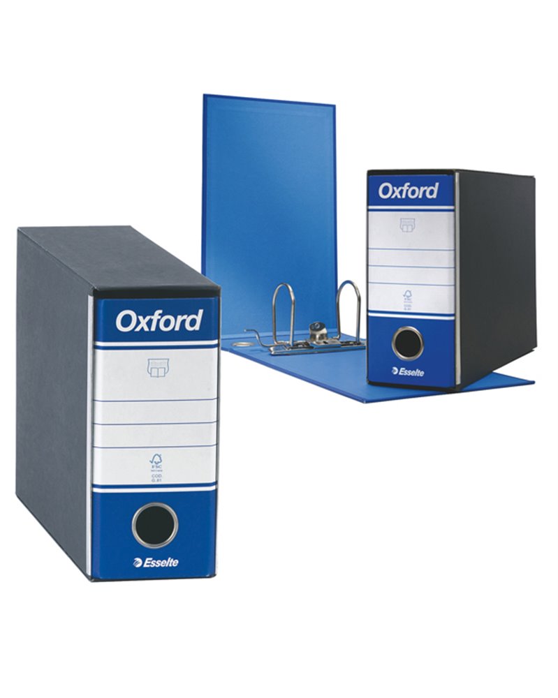 Registratore OXFORD G81 blu dorso 8cm f.to memorandum ESSELTE