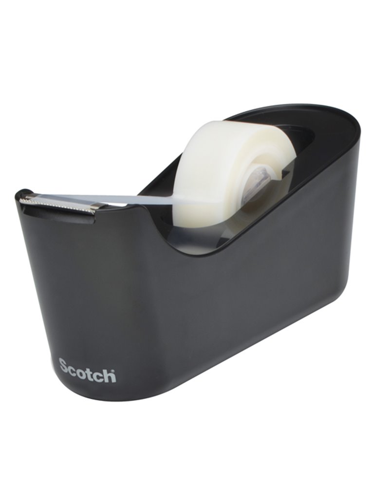 Dispenser da Tavolo C18 Nero + 1 rotolo di nastro adesivo Scotch® Magic™ 19x33 Dispenser da Tavolo C18 Nero + 1 rotolo di nastro adesivo Scotch® Magic™ 19x33