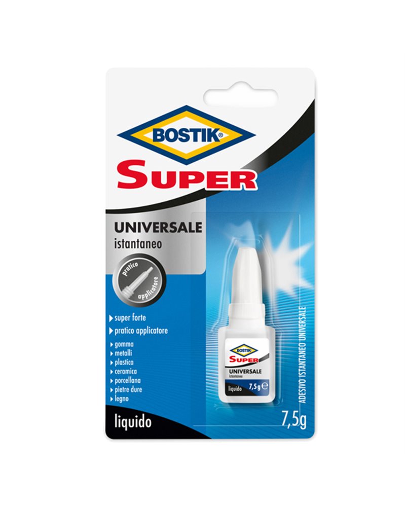 Colla istantanea universale Bostik Super 7,5g Colla istantanea universale Bostik Super 7,5g