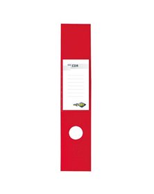 Busta 10 copridorso CDR PVC adesivi rosso 7x34,5cm SEI ROTA
