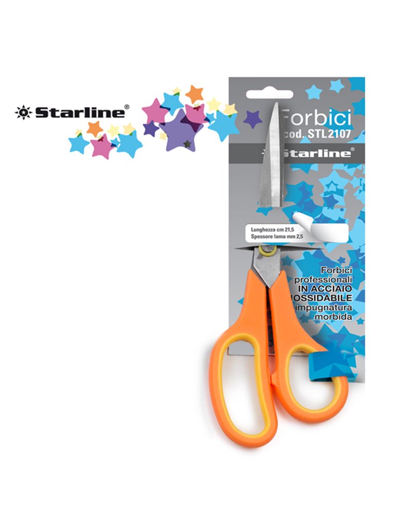 FORBICI 17,8cm LAMA in ACCIAIO IMPUGNATURA MORBIDA Starline