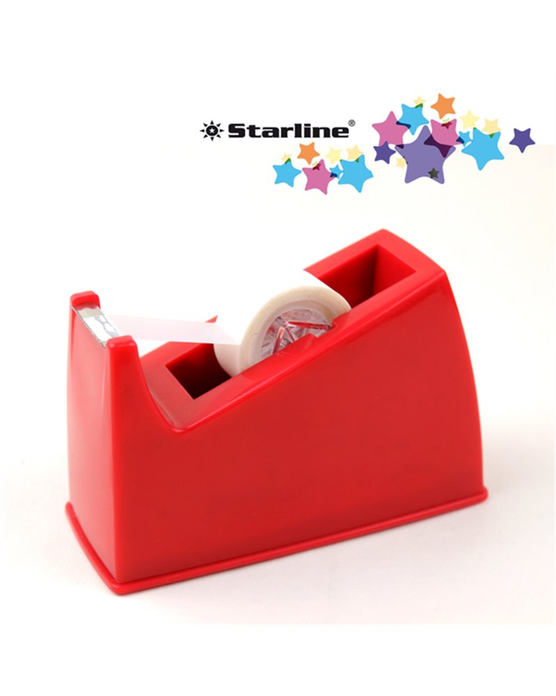 Dispenser da banco per nastri 33mt rosso Starline