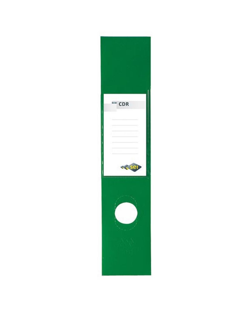 Busta 10 copridorso CDR PVC adesivi verde 7x34,5cm SEI ROTA