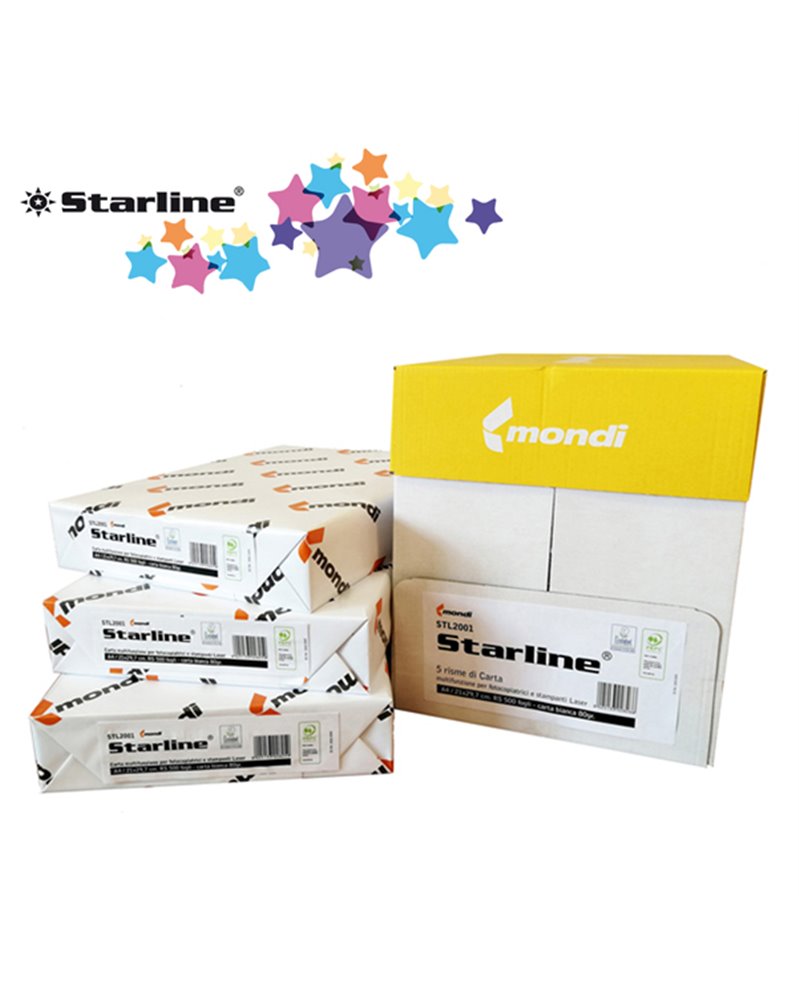 CARTA FOTOCOPIE A4 80gr 500Fg Bianca STARLINE