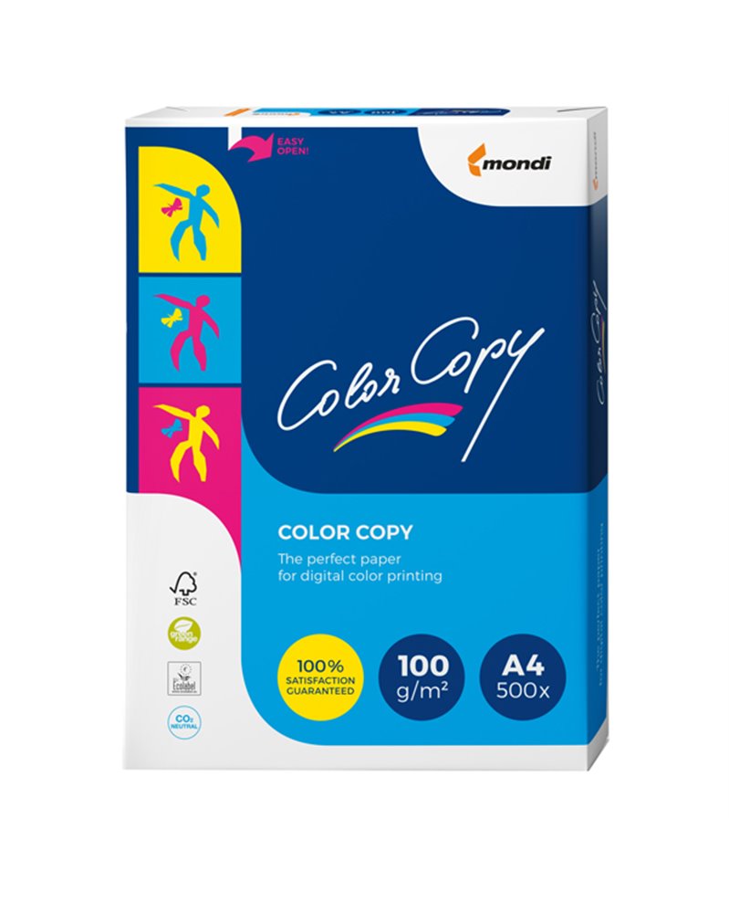 CARTA BIANCA COLOR COPY A4 210x297mm 100gr 500fg MONDI