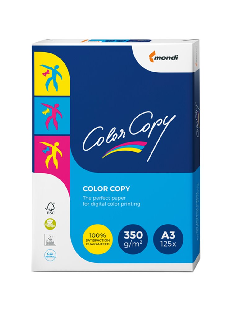 CARTA BIANCA COLOR COPY A3 297x420mm 350gr 125fg MONDI