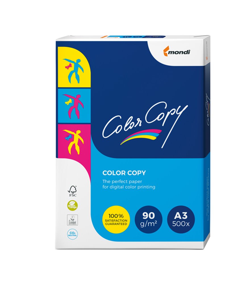 CARTA BIANCA COLOR COPY A3 297x420mm 90gr 500fg MONDI