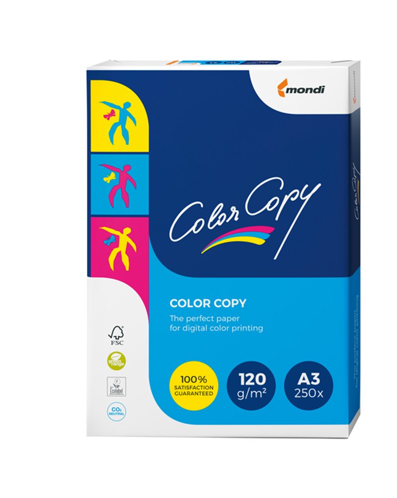 CARTA BIANCA COLOR COPY A3 297x420mm 120gr 250fg MONDI