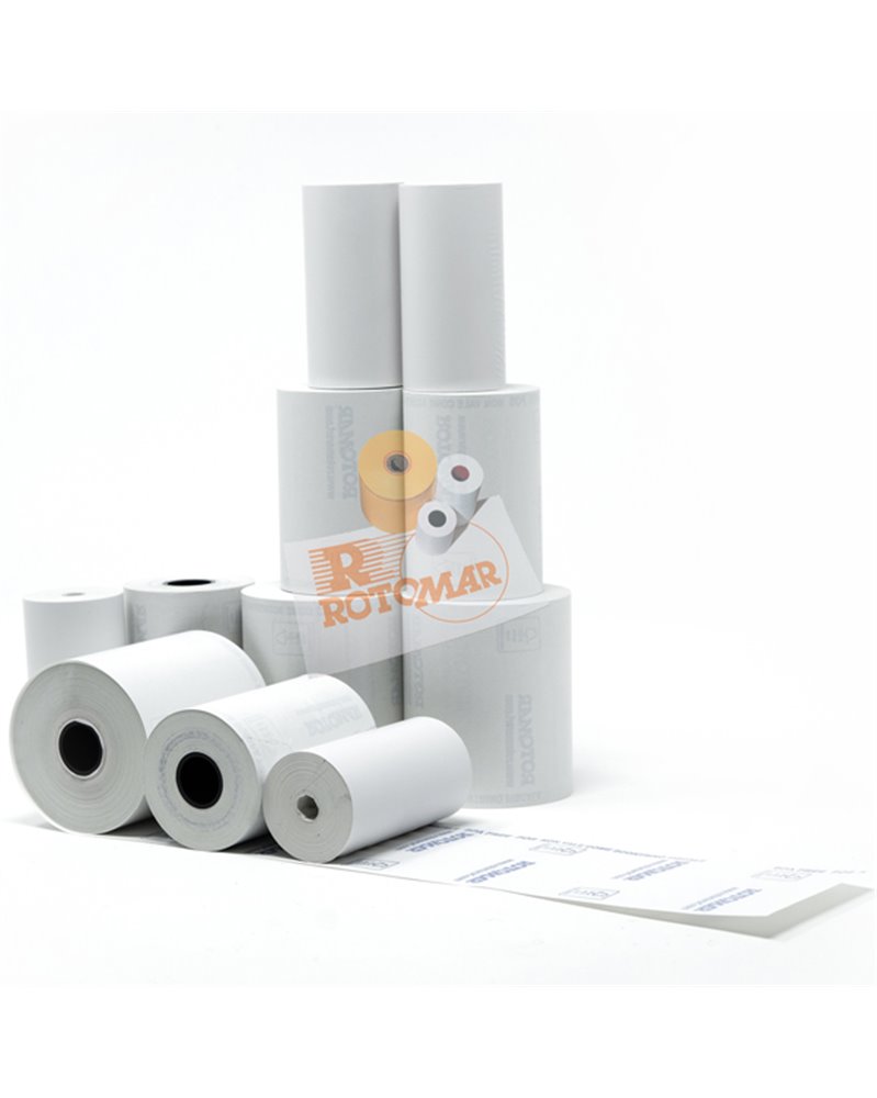 Blister 10 rotoli carta termica 55gr BPA free 57mm x 20mt (POS/carte credit)