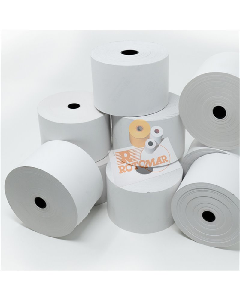 Rotolo carta termica BPA free 55gr neutra 57mmx100mt Ø90mm distrib self service Rotolo carta termica BPA free 55gr neutra 57mmx100mt Ø90mm distrib self service