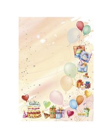 Carta con stampa "PARTY'" A4 90gr 20fg Decadry