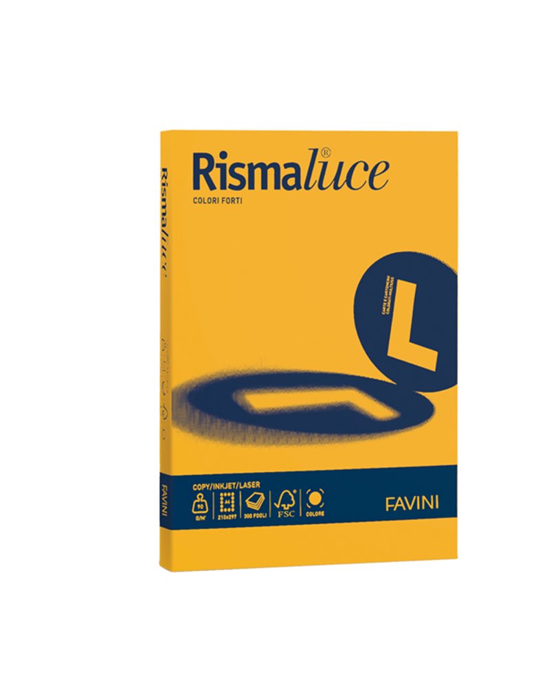 Carta RISMALUCE 140gr A4 200fg giallo sole 53 FAVINI Carta RISMALUCE 140gr A4 200fg giallo sole 53 FAVINI
