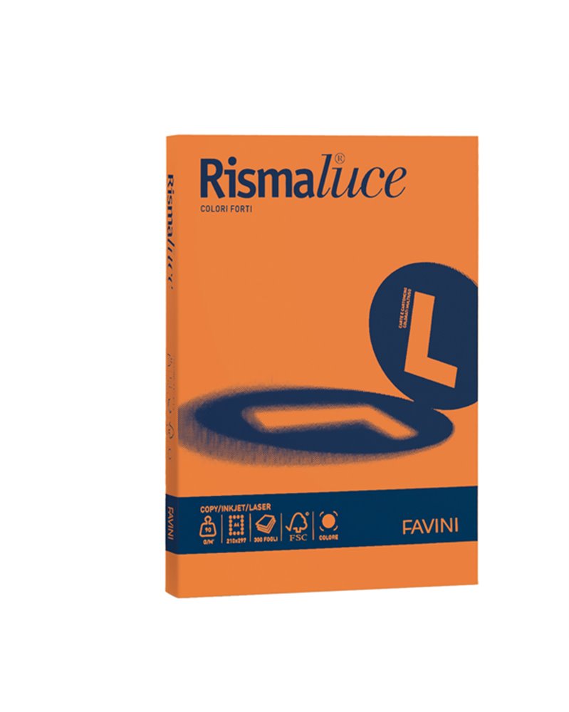 Carta RISMALUCE 140gr A4 200fg arancio 56 FAVINI