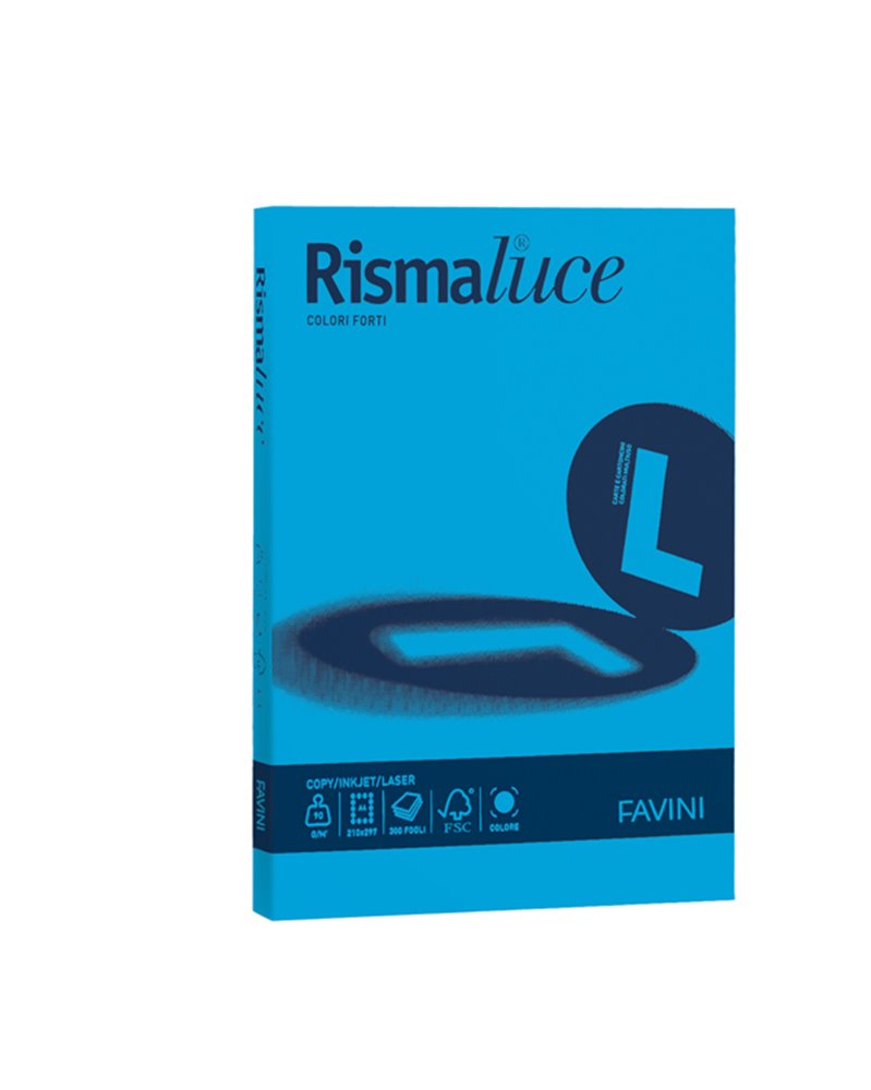 Carta RISMALUCE 140gr A4 200fg azzurro 55 FAVINI