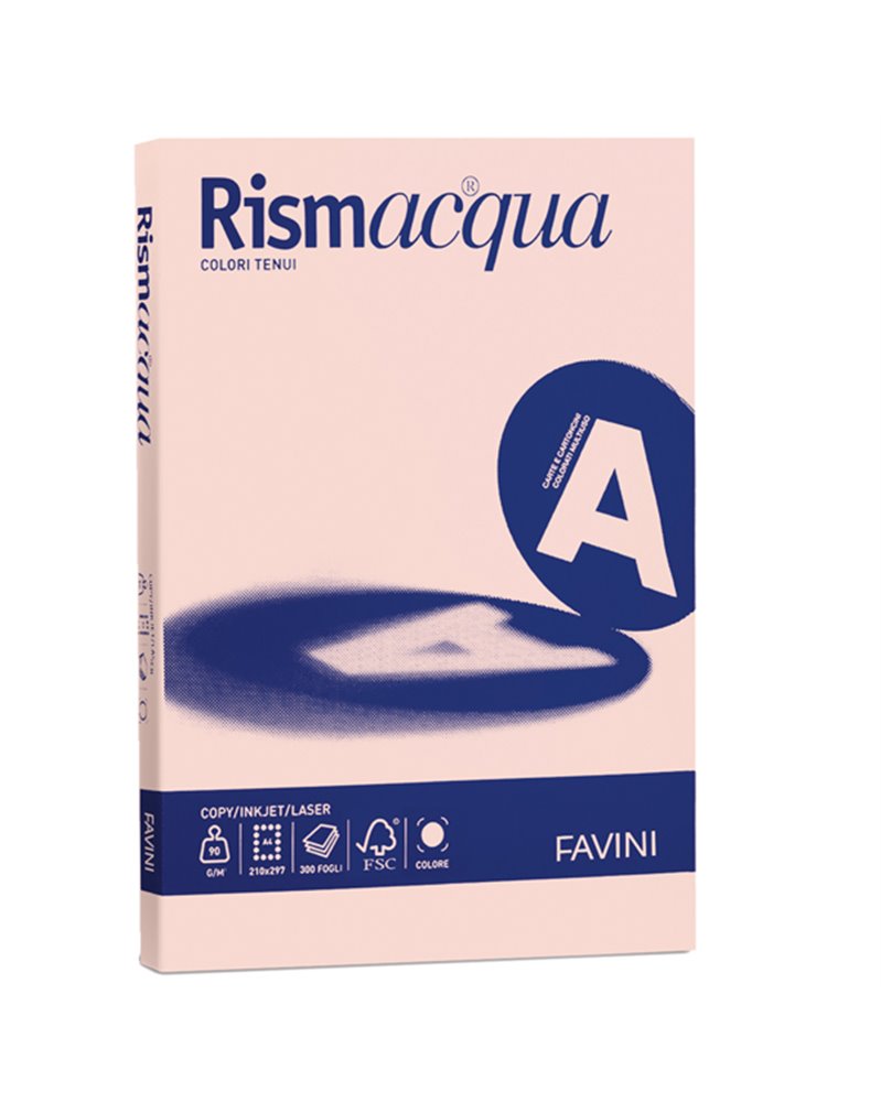 Carta RISMACQUA 140gr A4 200fg salmone 05 FAVINI