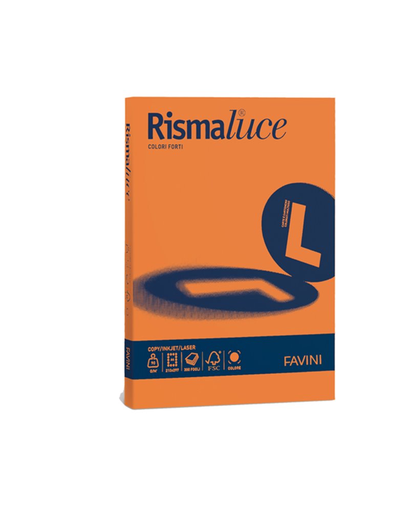 Carta RISMALUCE 200gr A4 125fg arancio 56 FAVINI Carta RISMALUCE 200gr A4 125fg arancio 56 FAVINI