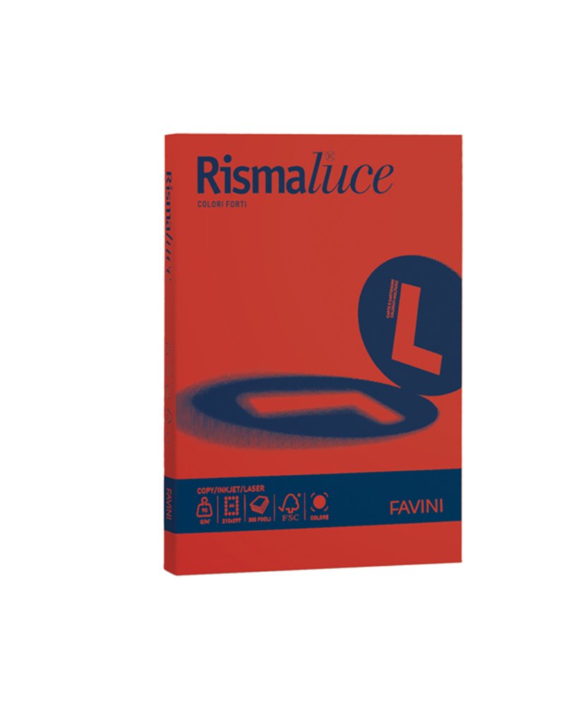 Carta RISMALUCE 200gr A4 125fg rosso scarlatto 61 FAVINI Carta RISMALUCE 200gr A4 125fg rosso scarlatto 61 FAVINI