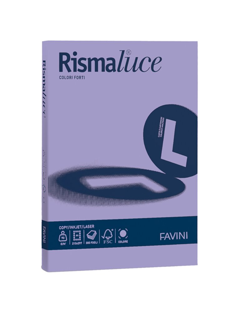 Carta RISMALUCE 200gr A4 125fg viola 49 FAVINI