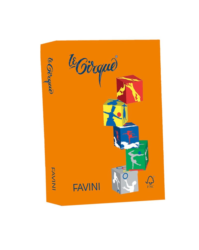 Carta LECIRQUE A4 80gr 500fg arancio 205 FAVINI