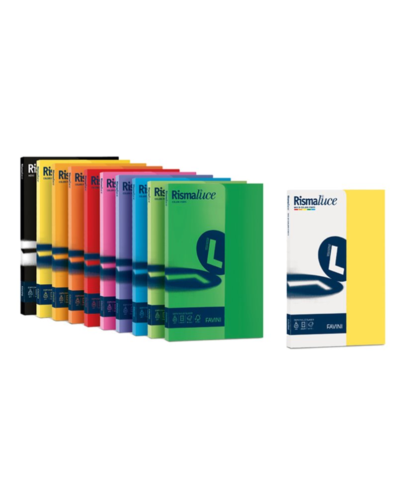 Carta RISMALUCE SMALL A4 90gr 100fg mix 5 colori FAVINI Carta RISMALUCE SMALL A4 90gr 100fg mix 5 colori FAVINI
