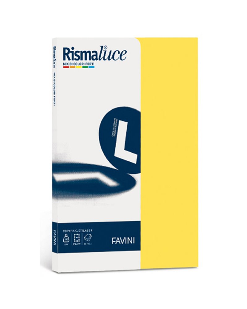 Carta RISMALUCE SMALL A4 200gr 50fg mix 5 colori FAVINI