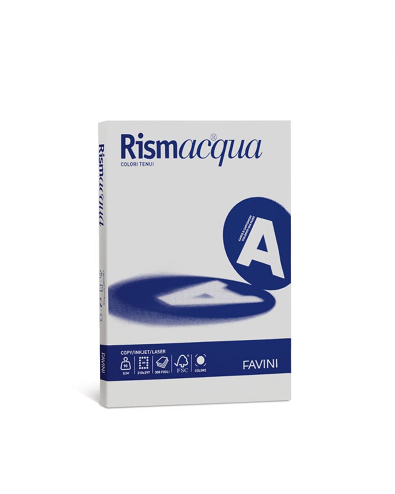 Carta RISMACQUA SMALL A4 90gr 100fg ghiaccio 12 FAVINI