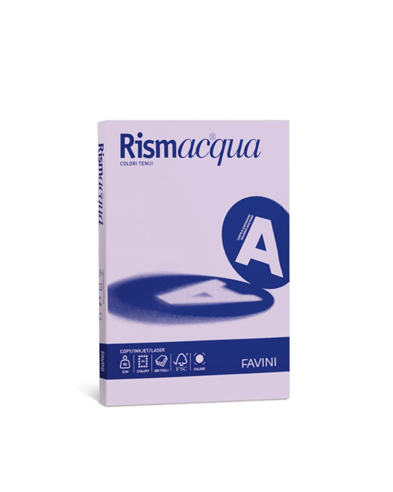 Carta RISMACQUA SMALL A4 200gr 50fg lilla 06 FAVINI