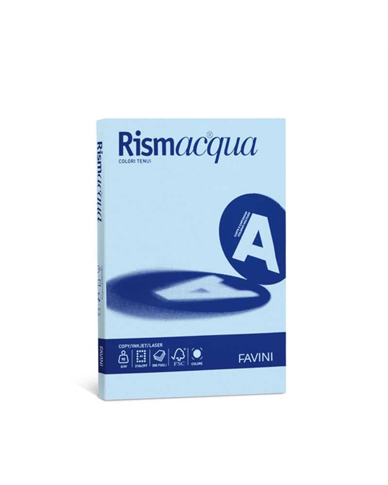 Carta RISMACQUA SMALL A4 200gr 50fg celeste 08 FAVINI