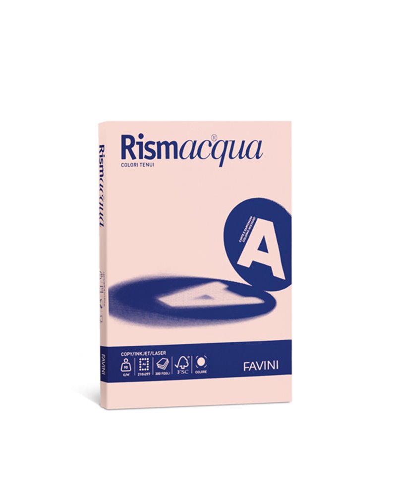 Carta RISMACQUA SMALL A4 200gr 50fg salmone 05 FAVINI