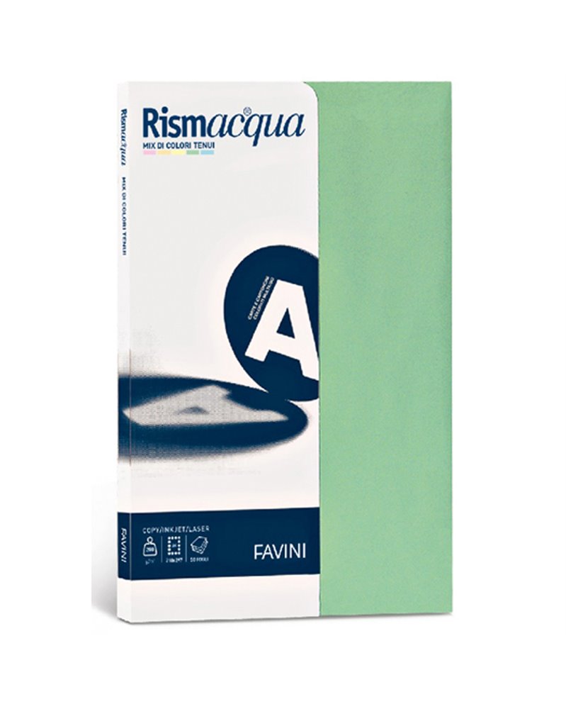 Carta RISMACQUA SMALL A4 200gr 50fg mix 5 colori FAVINI