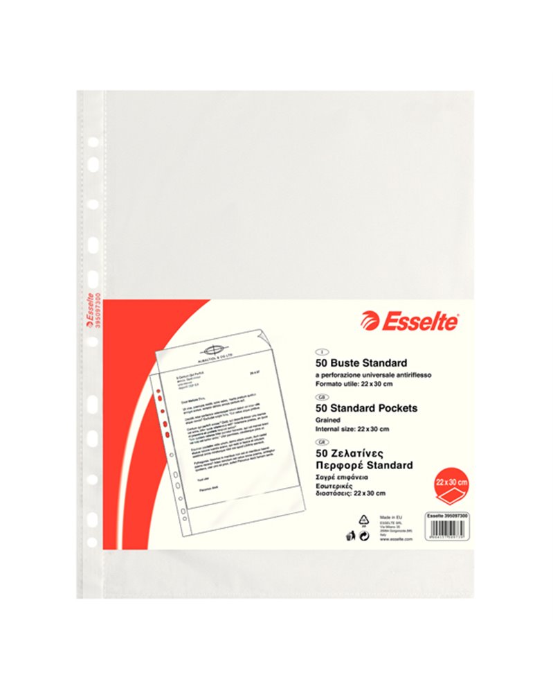 50 BUSTE FORATE 22X30 6/100 B.A. STANDARD ESSELTE