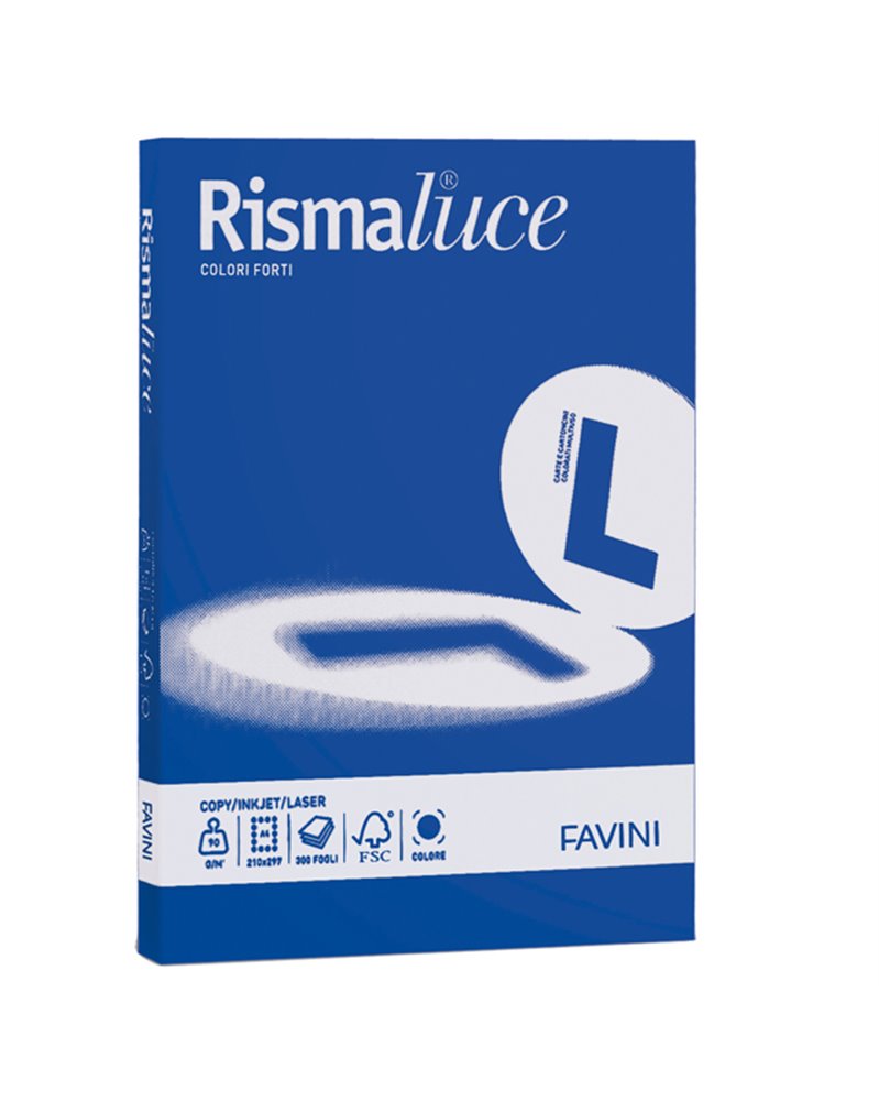 Carta RISMALUCE 200gr A4 125fg blu prussia 62 FAVINI Carta RISMALUCE 200gr A4 125fg blu prussia 62 FAVINI