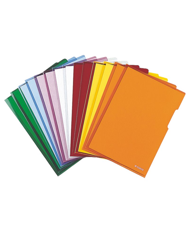 25 CARTELLINE A L 21X29,7 PVC LISCIA CRISTALLO GIALLO ESSELTE