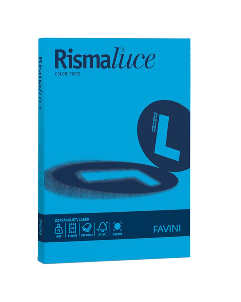 Carta RISMALUCE STANDARD A4 90gr 300fg azzurro 55 Favini