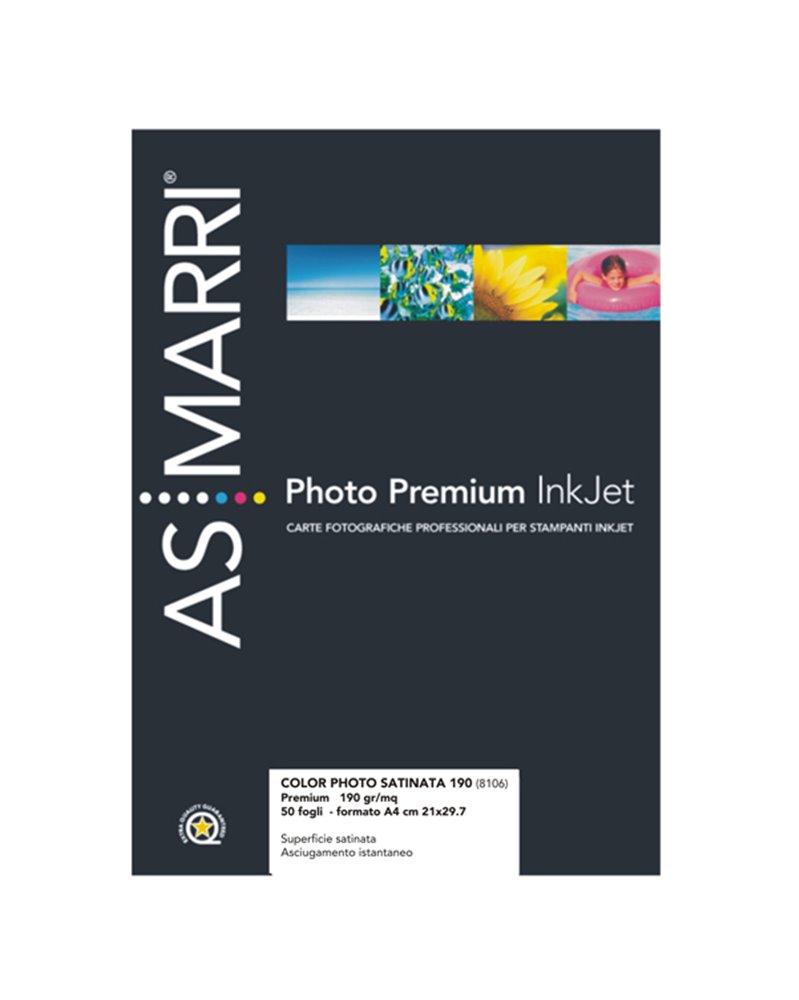 CARTA INKJET A4 190GR 50FG COLOR PHOTO SATINATA 8106 AS MARRI