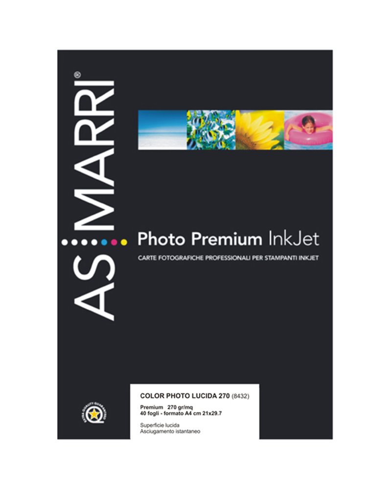 CARTA INKJET A4 270GR 40FG PHOTO PREMIUM LUCIDA 8432 AS MARRI