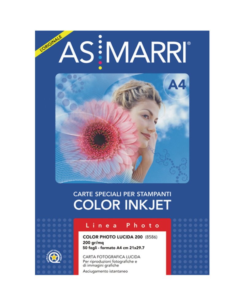 CARTA INKJET A4 200GR 50FG PHOTO LUCIDA 8586 AS MARRI