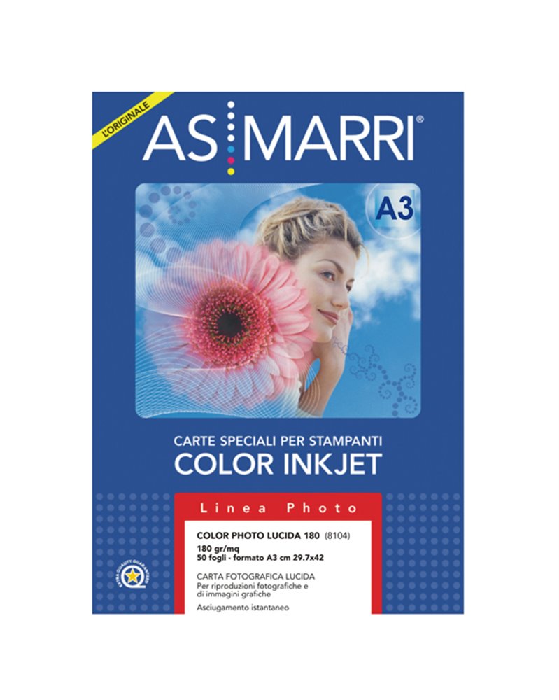 CARTA INKJET A3 180GR 50FG PHOTO LUCIDA 8104 AS MARRI