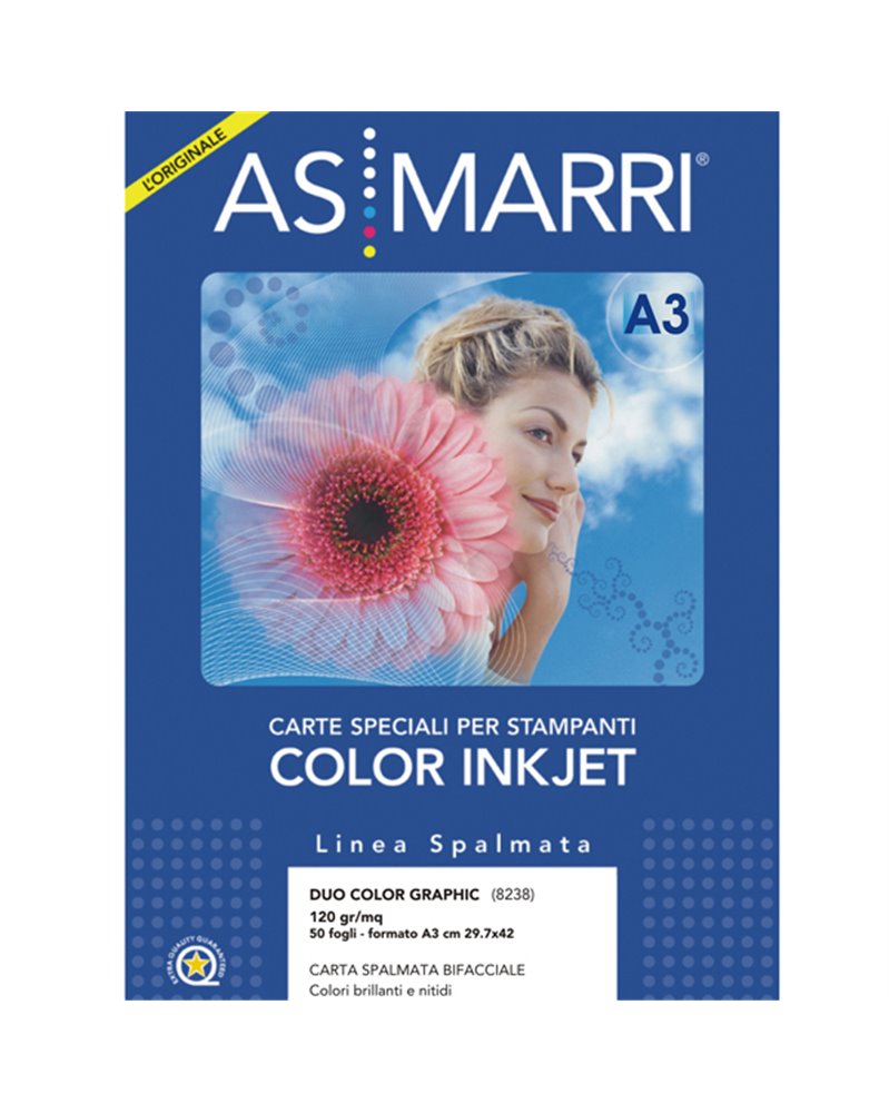 CARTA INKJET A3 120GR 50FG DUO COLOR GRAPHIC PATINATA DOUBLE-FACE 8238 MARRI