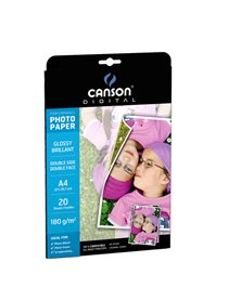 CARTA INKJET A4 180GR 20FG PHOTO GLOSSY FRONTE/RETRO PERFORMANCE CANSON