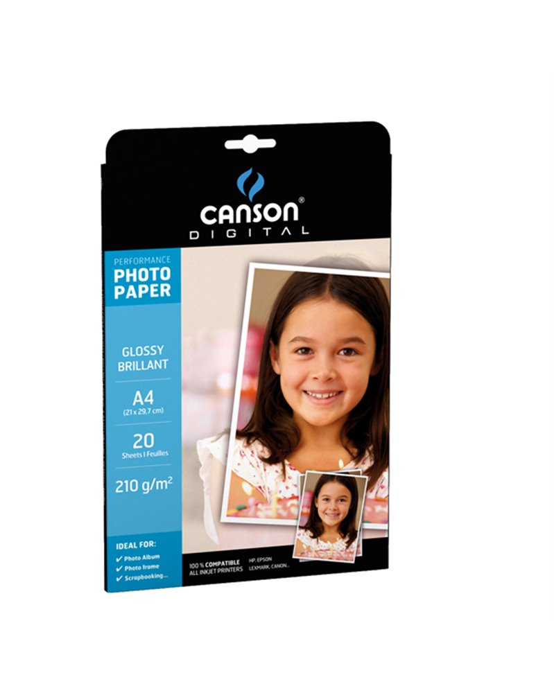 CARTA INKJET A4 210GR 20FG PHOTO GLOSSY PERFORMANCE CANSON