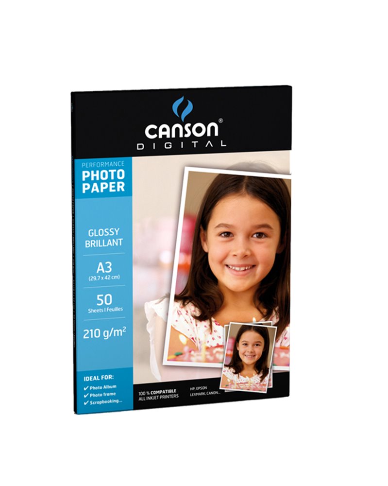 CARTA INKJET A3 210GR 50FG PHOTO GLOSSY PERFORMANCE CANSON