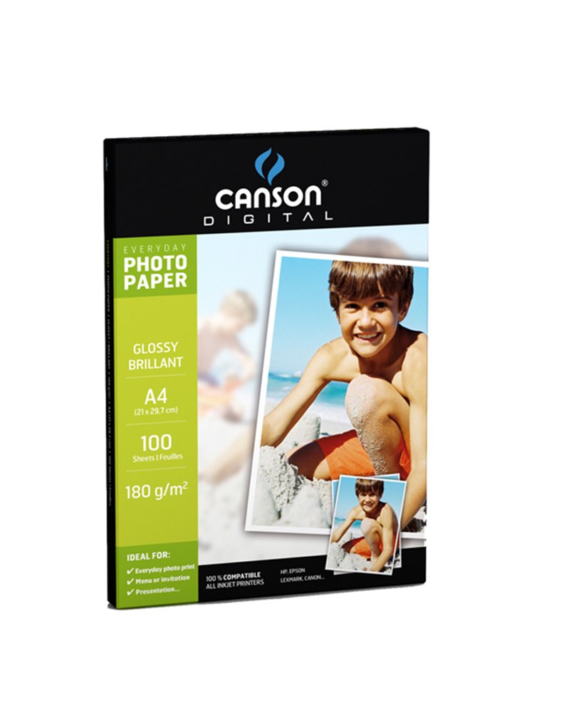 CARTA INKJET A4 180GR 10FG PHOTO GLOSSY EVERYDAY CANSON